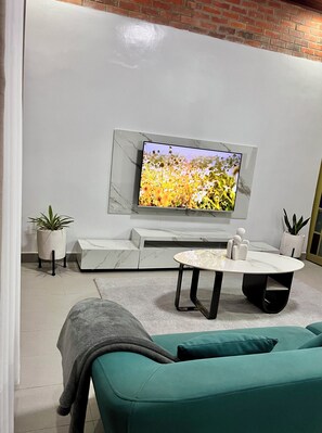 Smart TV, fireplace