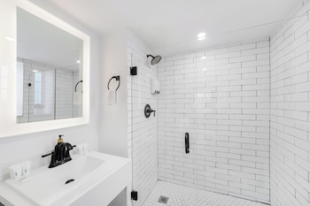 Premium Double Room | Bathroom | Shower, rainfall showerhead, free toiletries, hair dryer at Le Particulier Miami