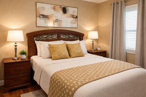 2 bedrooms, iron/ironing board, WiFi, bed sheets