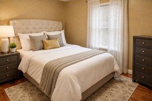 2 bedrooms, iron/ironing board, WiFi, bed sheets