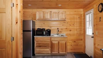 Fridge, microwave, stovetop, toaster