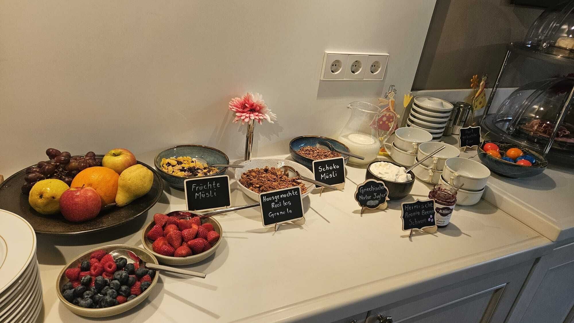 Daily buffet breakfast (EUR 15 per person)