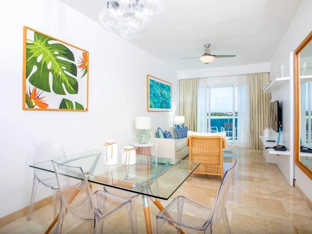 Basic Condo, Balcony, Golf View | Living room | Flat-screen TV