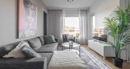 Homelike 1BR Apt. with Sauna & Parking