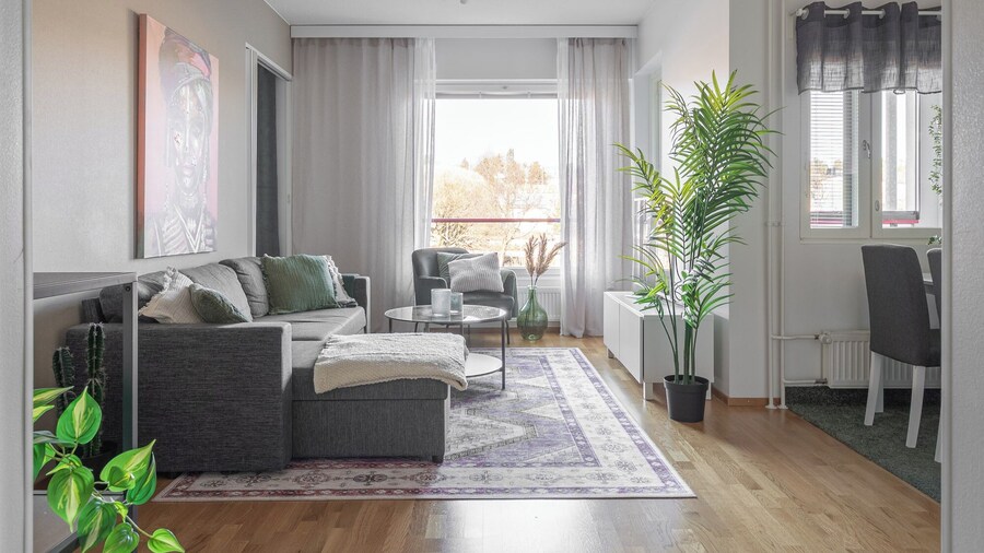 Homelike 1BR Apt. with Sauna & Parking