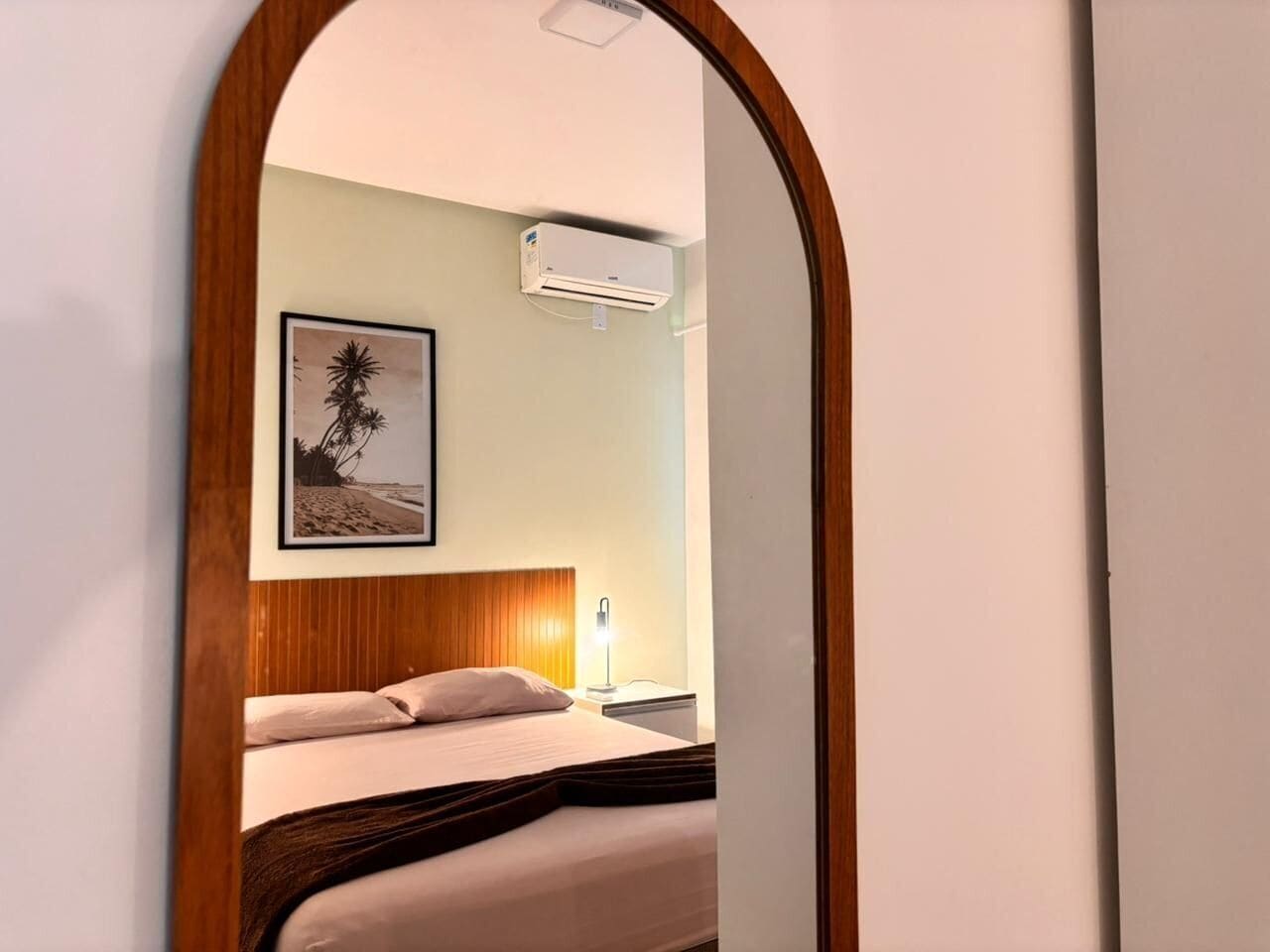 Apartamento básico | 2 quartos, roupas de cama premium, Wi-Fi de cortesia