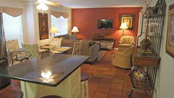 Condo, Multiple Beds, Pool Access, Ocean View (Sea Cloisters 101F) | Living area