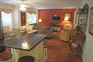 Condo, Multiple Beds, Pool Access, Ocean View (Sea Cloisters 101F) | Living area