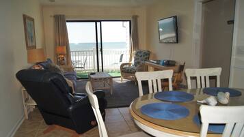 Condo, Multiple Beds, Pool Access, Ocean View (Sea Cloisters 303D) | Living area