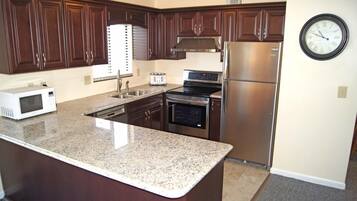 Condo, Multiple Beds, Pool Access, Ocean View (Sea Cloisters 201D) | Private kitchen | Coffee/tea maker