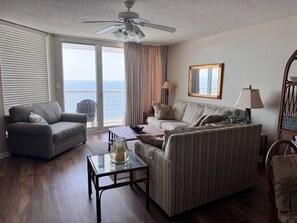 Condo, Multiple Beds, Jetted Tub, Ocean View (Sunrise Pointe 11F) | Living area - Sunrise Pointe 11F (North Myrtle Beach)