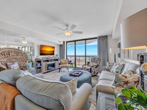 Condo, Multiple Beds, Pool Access, Ocean View (Ocean Bay Club 107) | Living area
