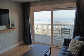 Condo, Multiple Beds, Pool Access, Ocean View (Sea Cloisters 304A) | Living area