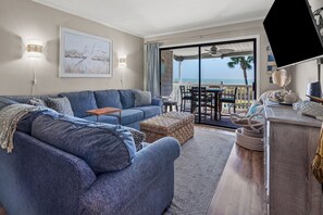 Condo, Multiple Beds, Pool Access, Ocean View (Sea Cloisters 201E) | Living area - Sea Cloisters 201e (North Myrtle Beach)
