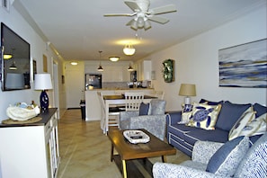 Condo, Multiple Beds, Pool Access, Ocean View (Sea Cloisters 104E) | Living area - Sea Cloisters 104e (North Myrtle Beach)