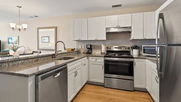 Condo, Multiple Beds, Pool Access, Ocean View (Sea Cloisters 303E) | Private kitchen | Coffee/tea maker