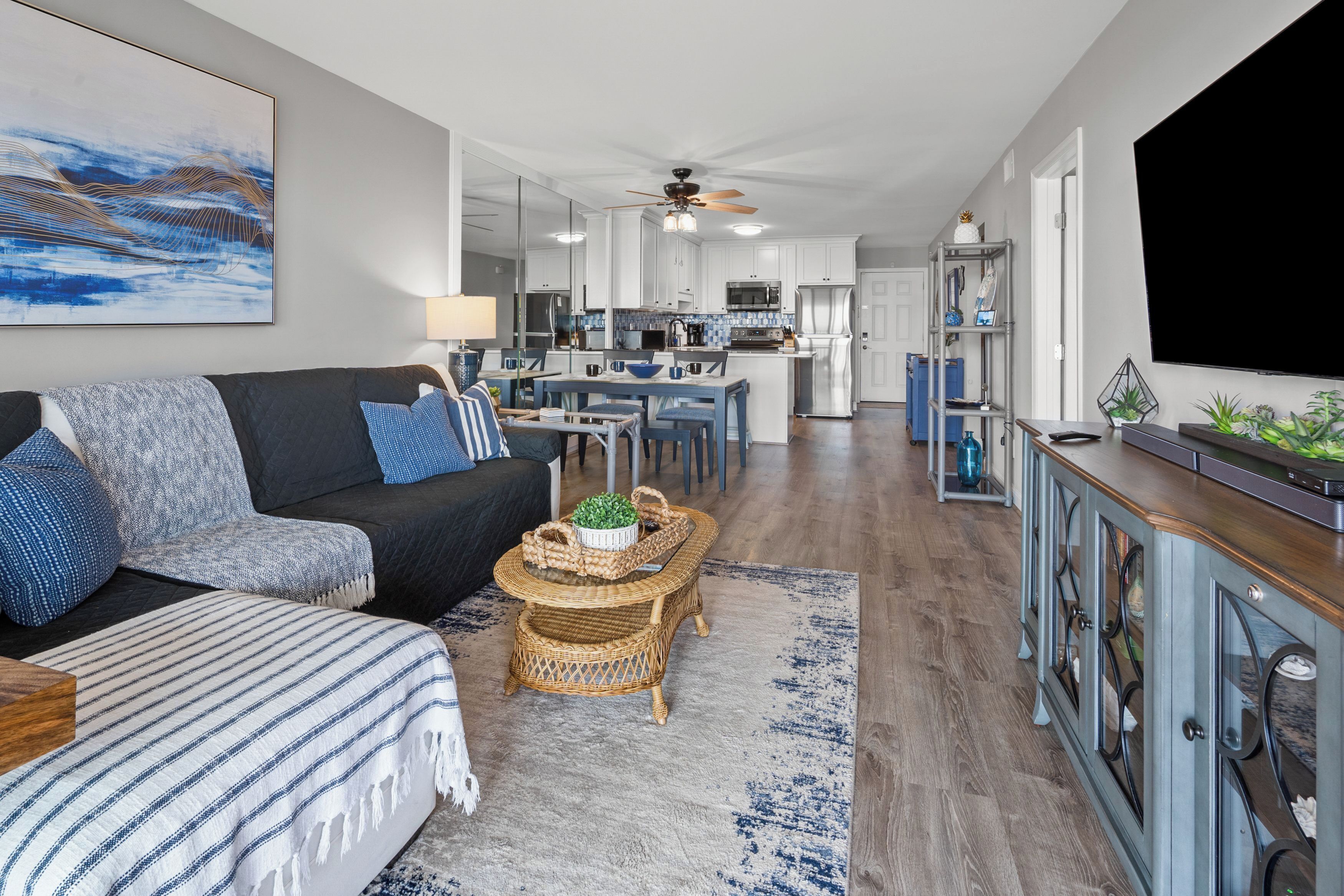 Condo, Multiple Beds, Pool Access, Ocean View (Sea Cloisters 204D) | Living area