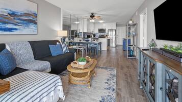 Condo, Multiple Beds, Pool Access, Ocean View (Sea Cloisters 204D) | Living area