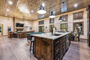 Interior - 5BR Cabin | Ping Pong, Pool Table, Arcade, Playset (Broken Bow)