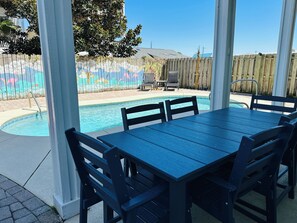 Outdoor pool, a heated pool
