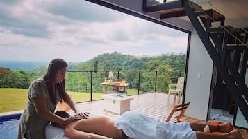 Aromatherapy, hot stone massages, deep-tissue massages, massages