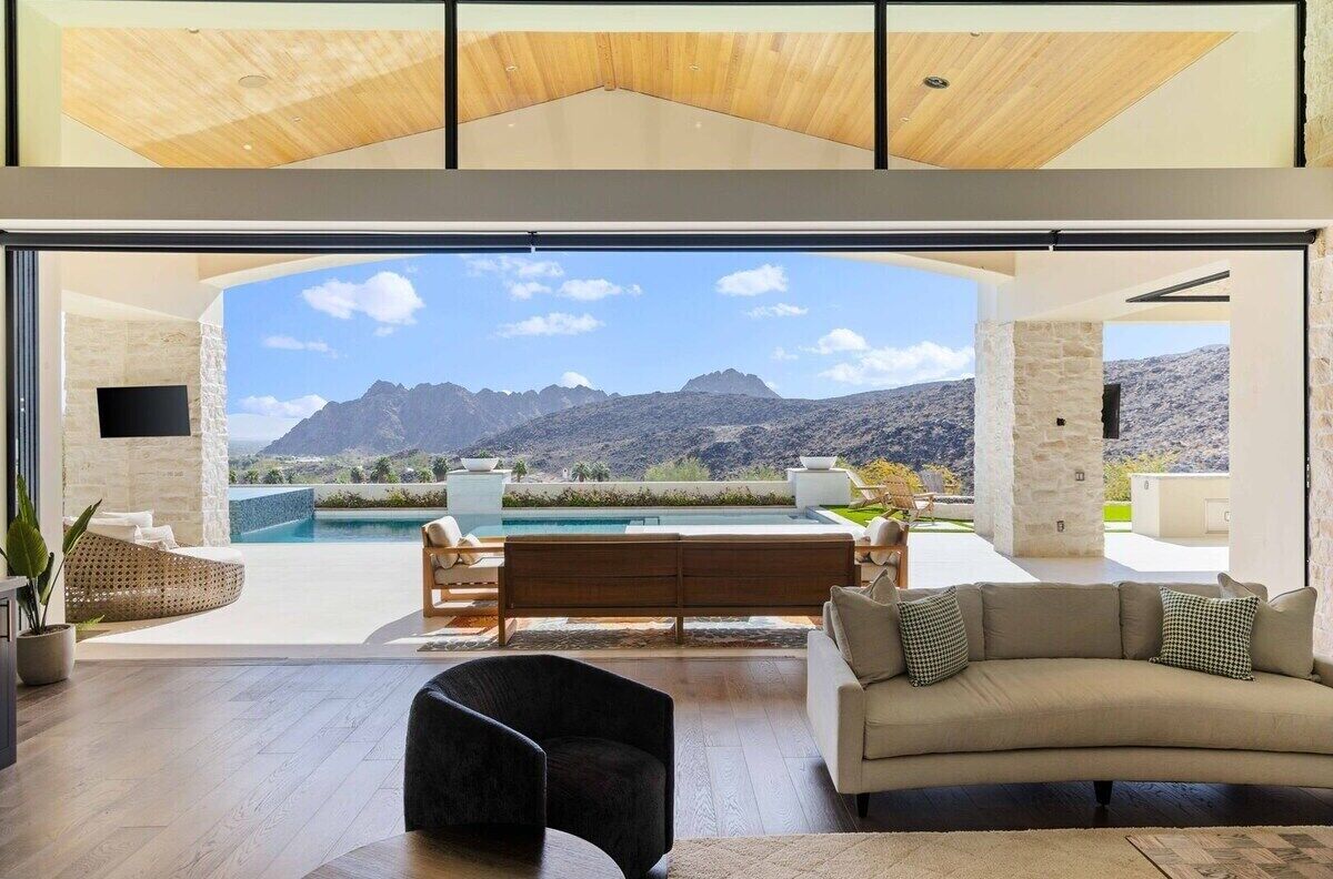 The home is spacious and open with plenty of seating!