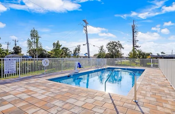 A heated pool