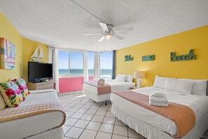 1 bedroom, travel crib, WiFi - NEW UNIT DISCOUNT SAVINGS! Gulf-front Studio - Sleeps 4 - FREE ACTIVITIES! (Panama City Beach)