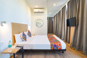 Lakens van Egyptisch katoen, luxe beddengoed, een kluis op de kamer