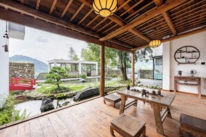 Family Double Room, Garden View | View from room