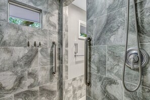 Hair dryer, towels