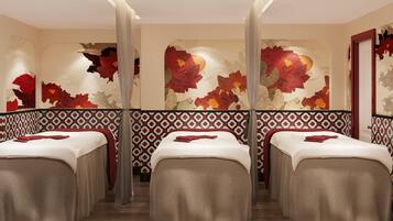 Couples treatment room(s), sauna, hot tub, steam room, body treatments