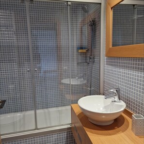 Shower, hair dryer