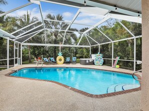 A heated pool