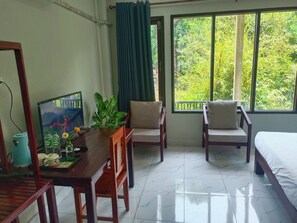 Standard Double Room, Balcony, Garden View | Desk, laptop workspace, free WiFi, bed sheets - Dok Champa Hotel (Vang Vieng)