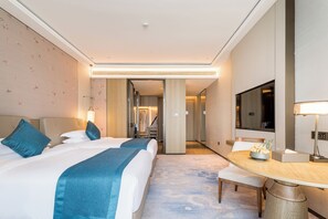 Superior Twin Room, 1 Bedroom, City View | Living area | 55-inch LCD TV with digital channels