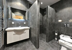 Shower, hair dryer