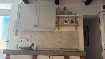 Apartment, Patio, Garden View | Private kitchen | Fridge, stovetop, dishwasher, cookware/dishes/utensils