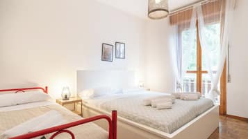 2 bedrooms, bed sheets