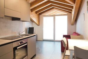 Fridge, oven, stovetop, cookware/dishes/utensils