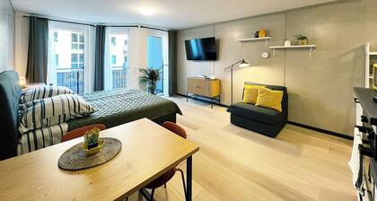 bonquartier | Design-Apartment mit Balkon, Parkplatz+Ladestation