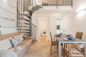Apartment (2 Bedrooms) | Living area | Flat-screen TV - Borsieri Como Apartments with Parking by Rent all Como (Como)
