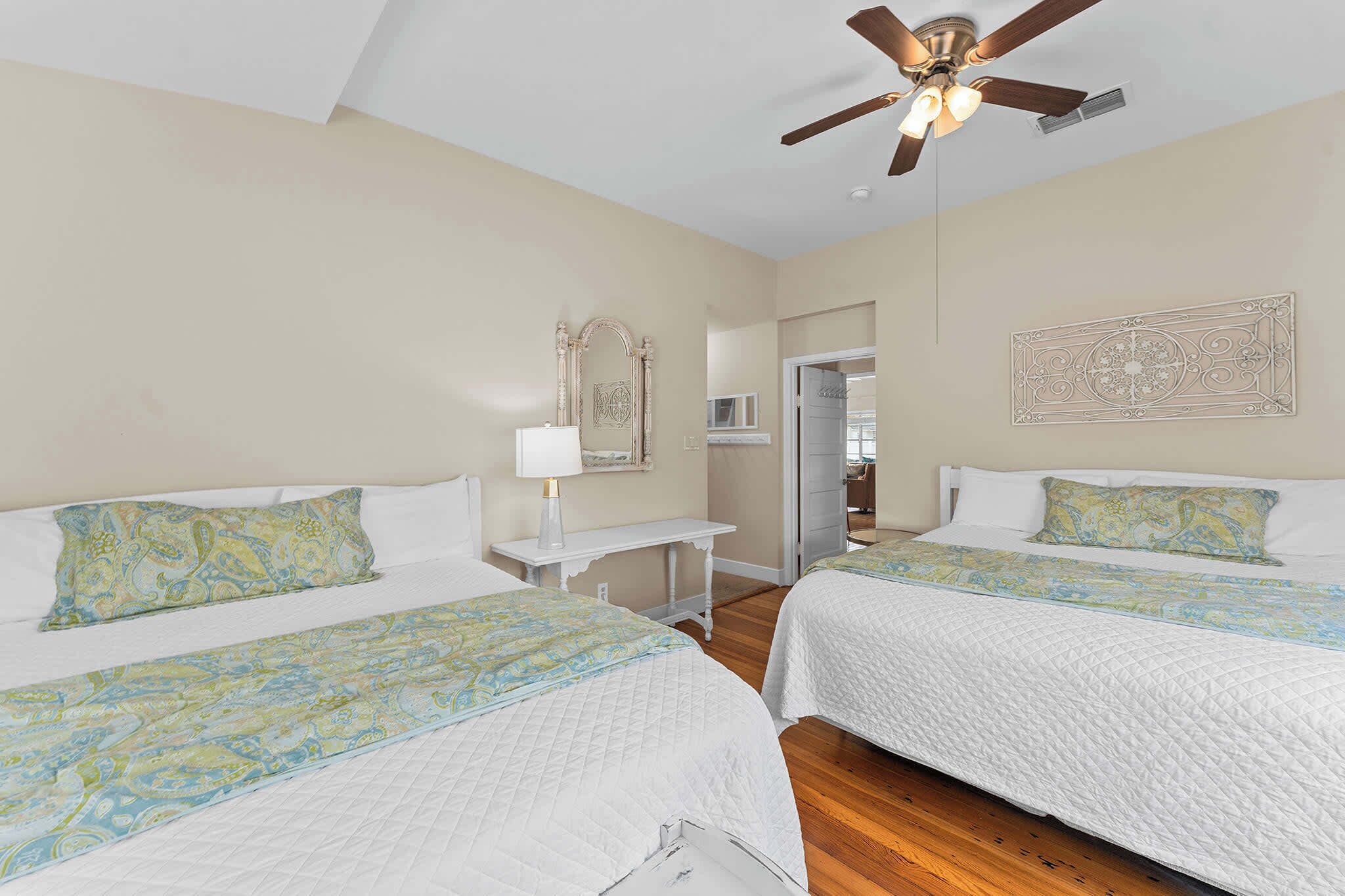 4 bedrooms, iron/ironing board, travel cot, WiFi
