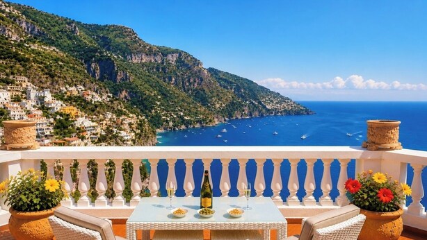 Suite – deluxe, sjøutsikt | Terrasse/patio