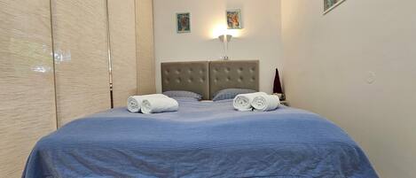 Desk, iron/ironing board, travel crib, free WiFi