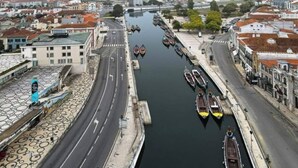 Een gracht met boten, een brug en gebouwen aan het water.