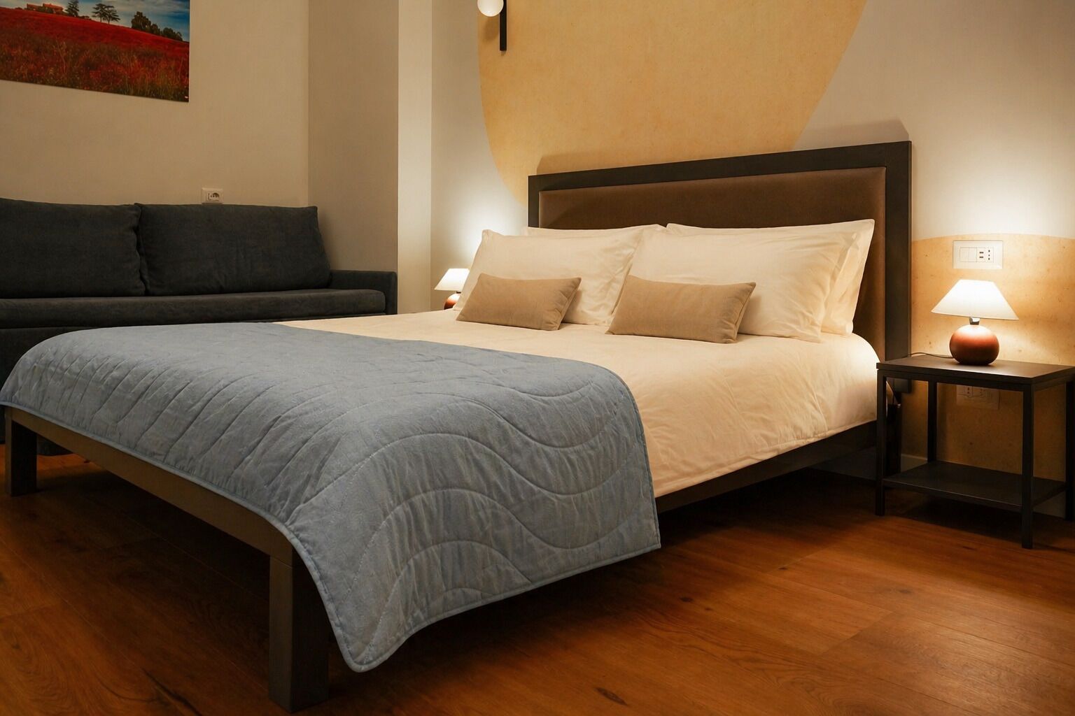 Quadruple Room, Private Bathroom | Free minibar, in-room safe, desk, laptop workspace