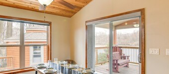 6 Mi to Dtwn Pella: Riverfront Cabin w/ Game Room!