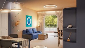 Departamento, balcón | Área de sala de estar