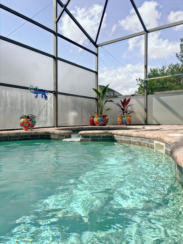 Outdoor pool, a heated pool